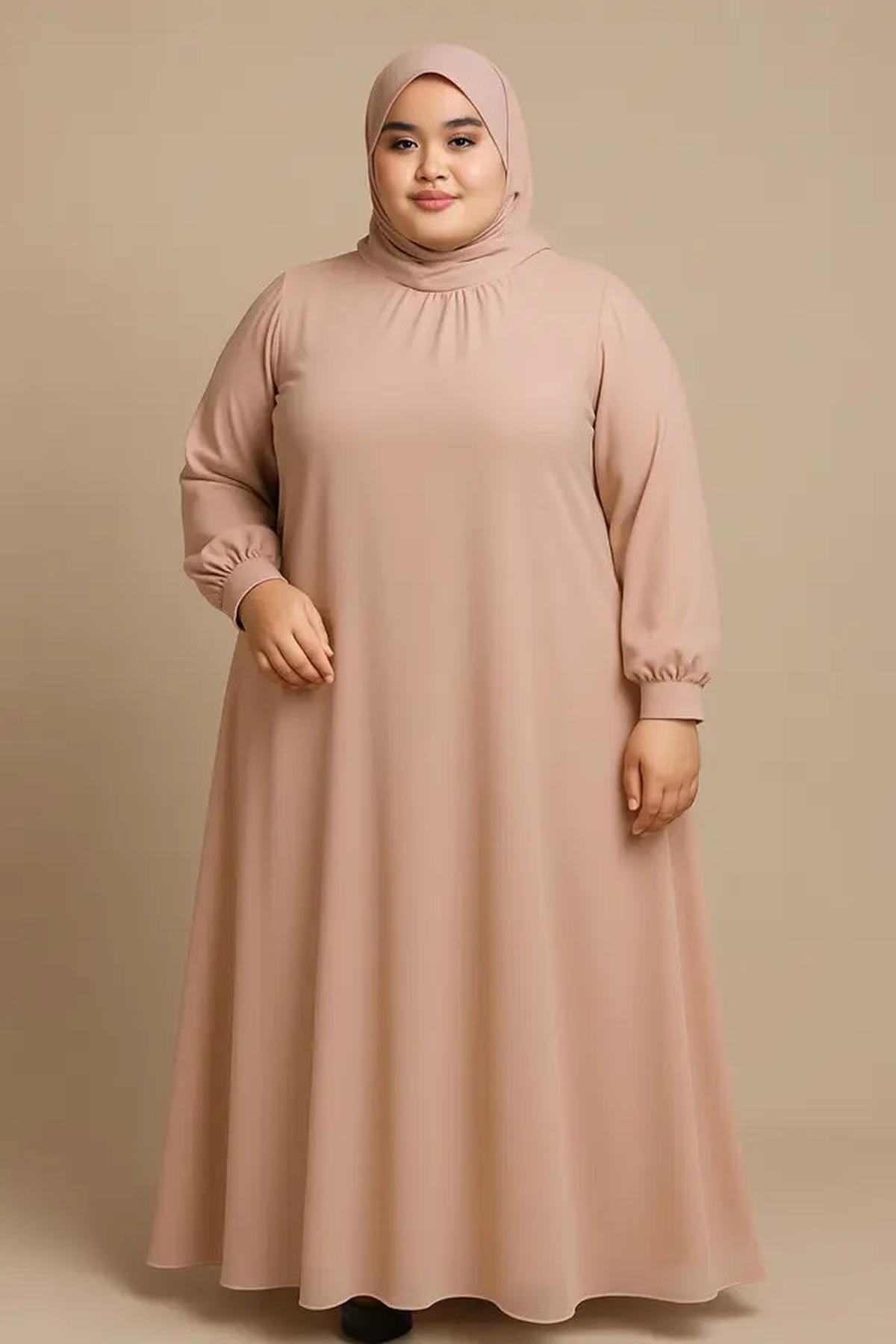 7 Rekomendasi Model Gamis Simpel tapi Mewah untuk Orang Gemuk, Lengkap dengan Tips Memilihnya