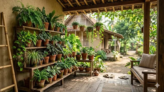 Mini Jungle Garden di Teras Rumah Kampung