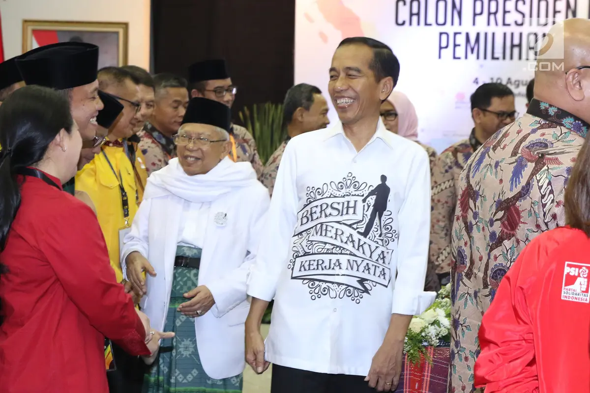 Jokowi-Maruf Amin Daftar Capres Pilpres 2019