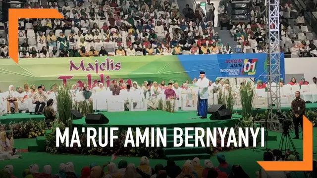 VIDEO: Ma'ruf Amin Bernyanyi di Hadapan Pendukungnya