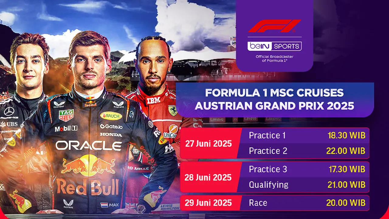 Jadwal Streaming Formula 1 Msc Cruises Austrian Grand Prix 2025 Round 11 di Vidio