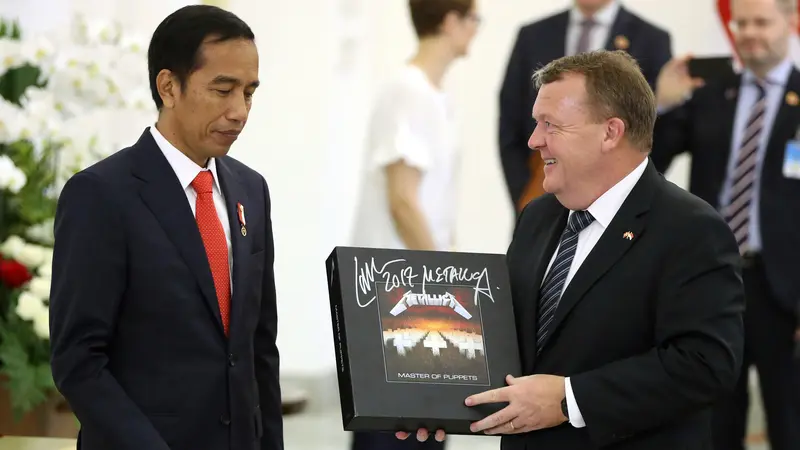 Presiden Jokowi dan PM Denmark Lars Lokke Rasmussen