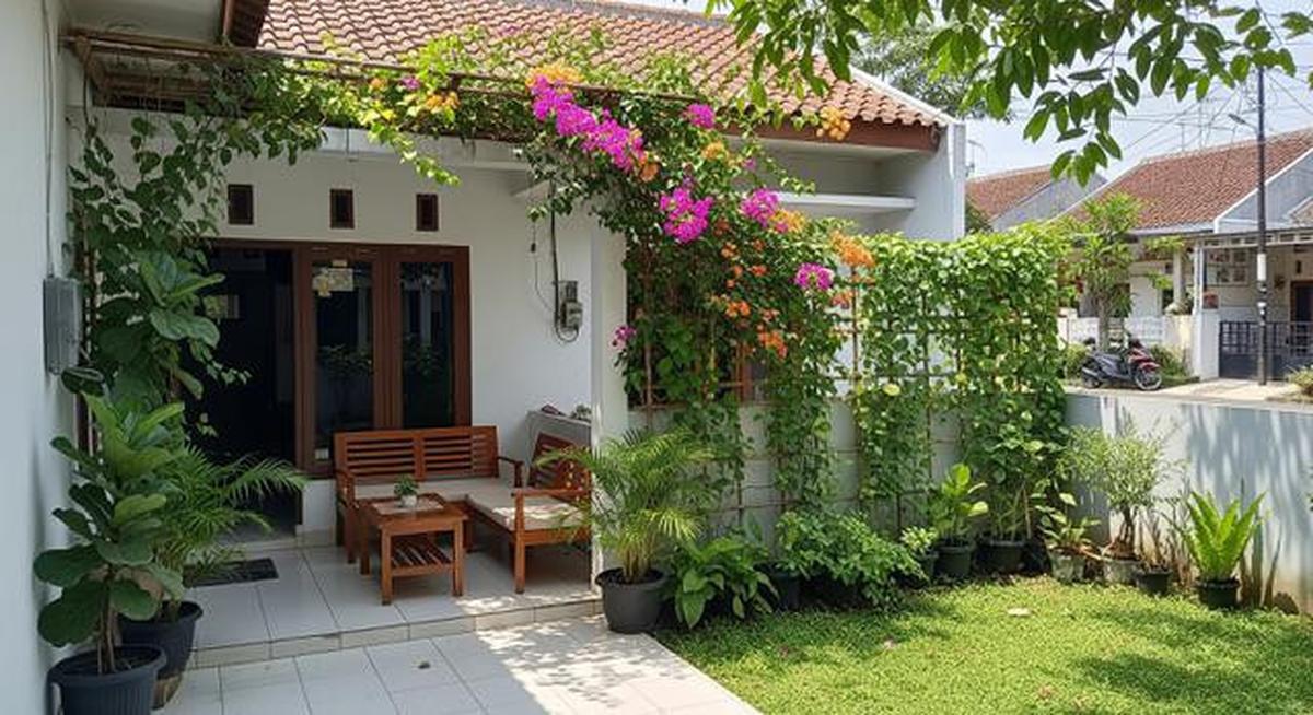 10 Desain Teras Sederhana dengan Area Hijau untuk Rumah Lebih Fungsional