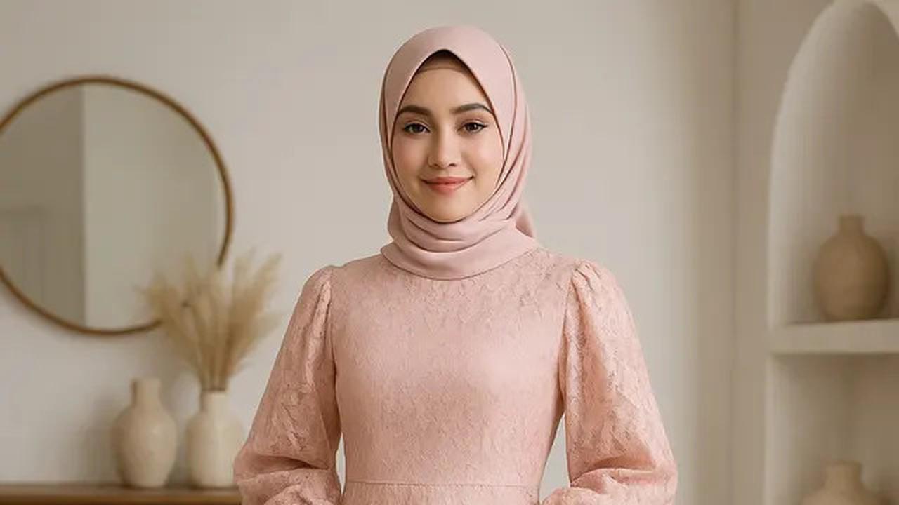 8 Model Gamis Brokat Kombinasi Batik Terbaru Tren 2025, Anggun dan Penuh Karakter