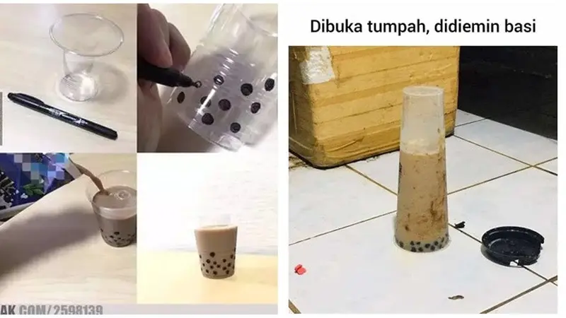 6 Potret Minuman Boba Nyeleneh Ini Bikin Tepuk Jidat,