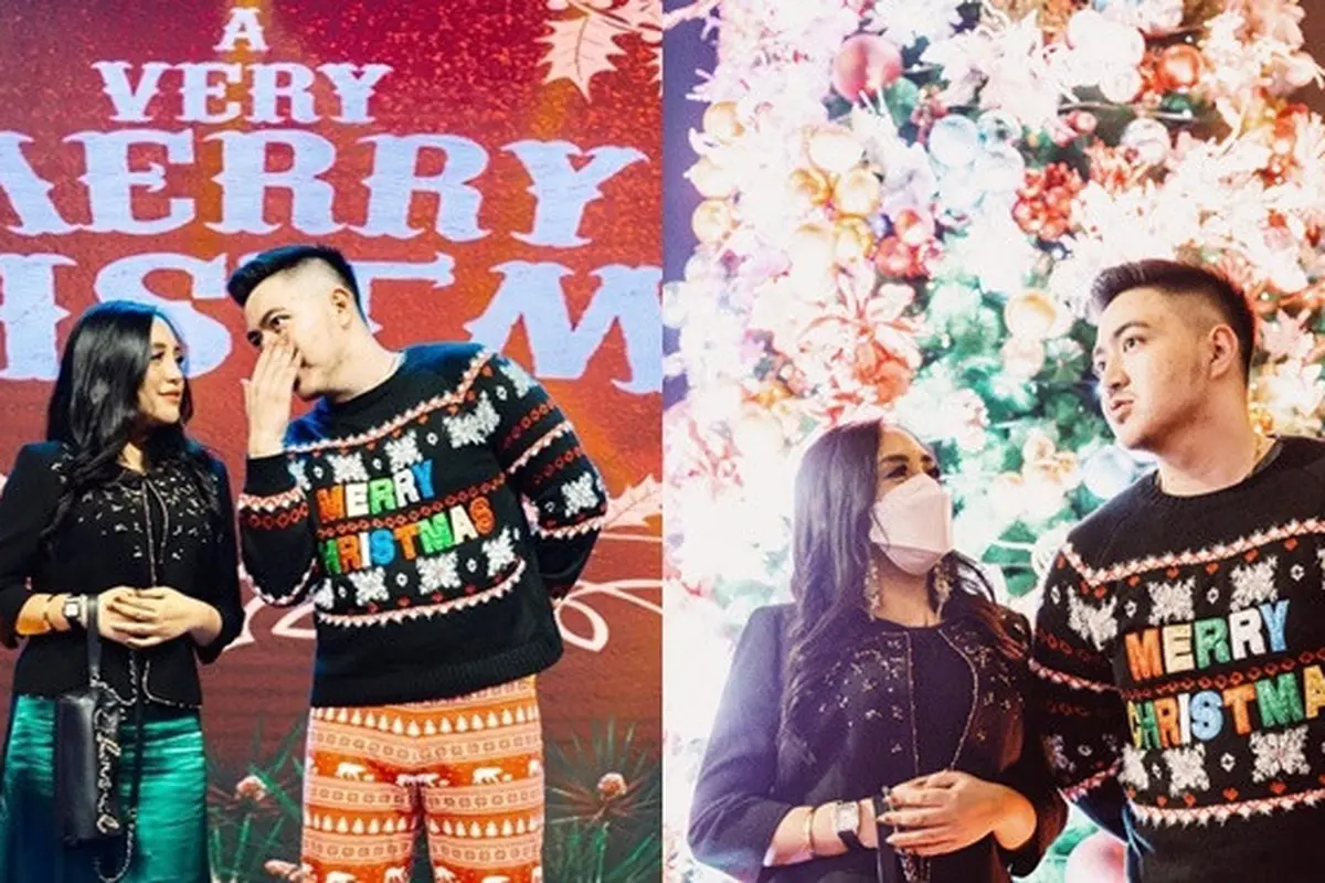 Punya Kekasih Anak Pendeta, Ini 6 Salmafina dan Greivance Lumoindong Rayakan Natal Bareng