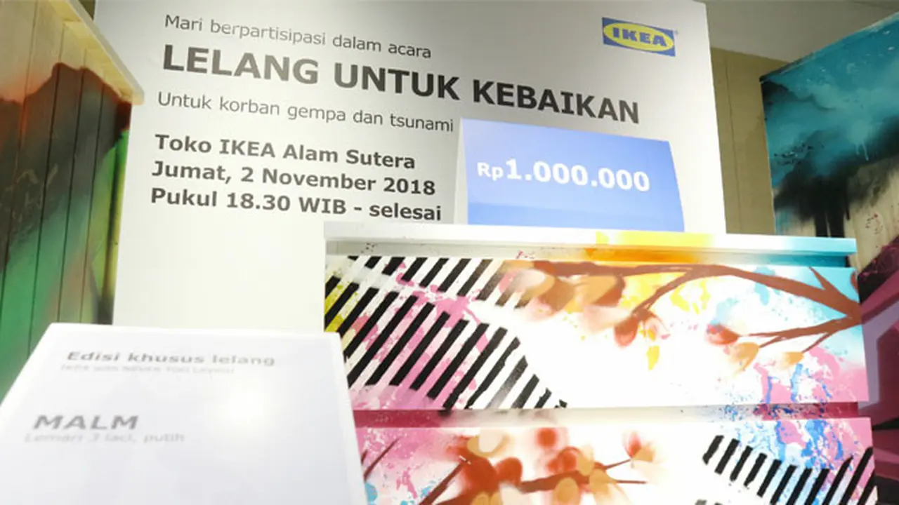 Bantu Korban Bencana di Sulse IKEA Lelang Belasan Barang