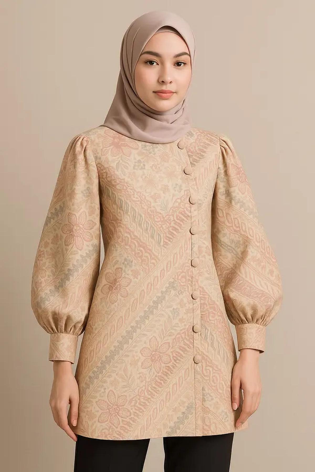 7 Model Tunik Batik Kancing Samping Terbaru 2025, Elegan dan Modis