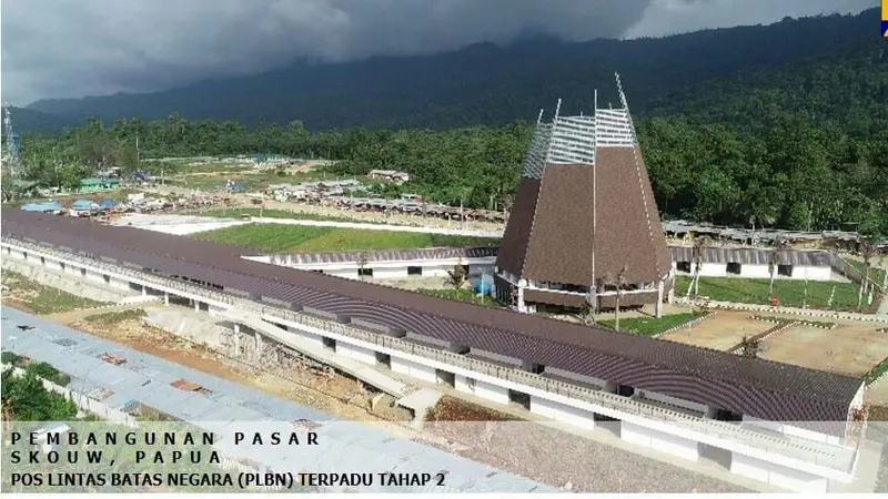 Kementerian PUPR tengah membangun 7 pasar perbatasan yang akan menjadi pusat ekonomi baru. (Foto: Kementerian PUPR)