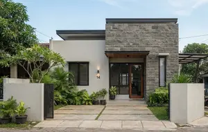 8 Model Dinding Dua Tekstur untuk Fasad Rumah Minimalis, Tampilan Jadi Tampak Modern