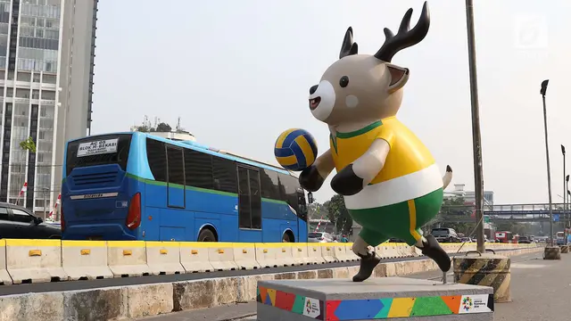 Patung Maskot Asian Games 2018 Hiasi Jalan Sudirman