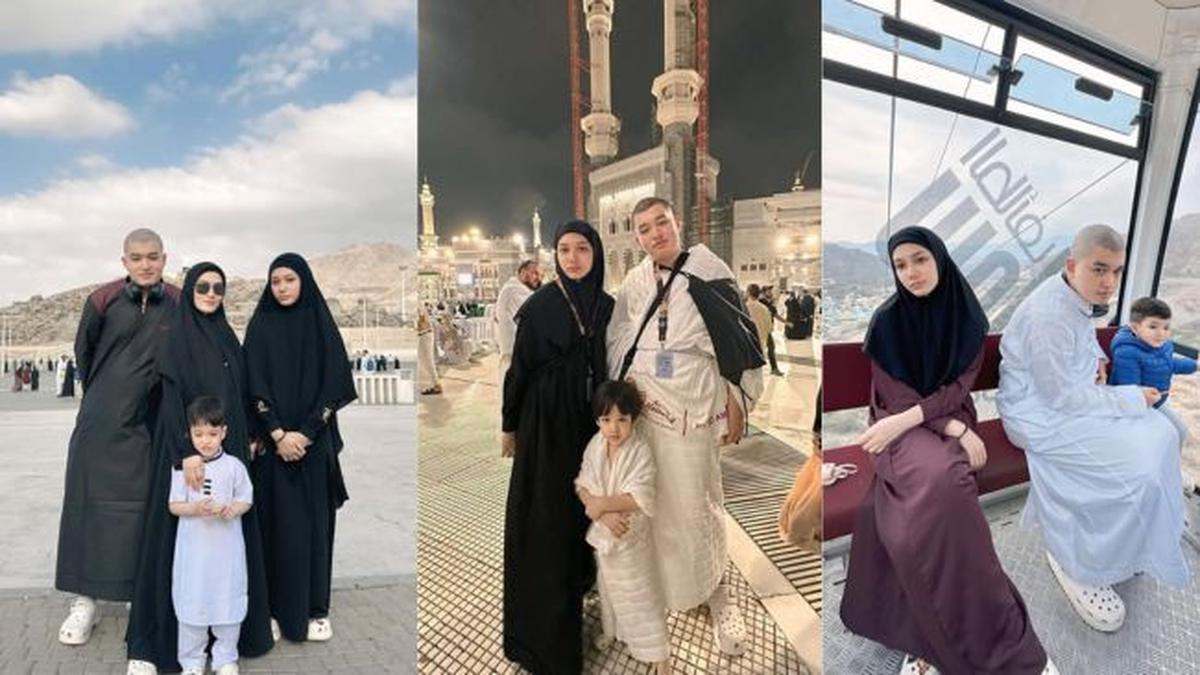 7 Potret Lyra Virna Umrah Ditemani Anak-anak yang Kian Dewasa, Kompak Setiap Saat