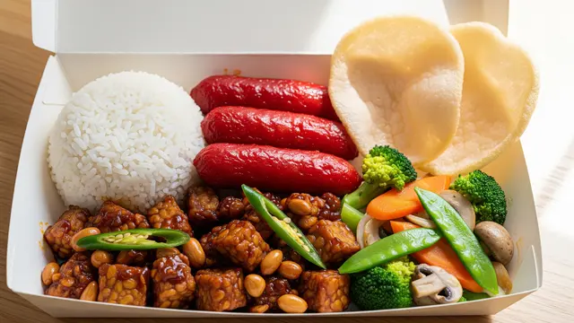 Ide Bekal Nasi Kotak dengan Lauk Utama Sosis