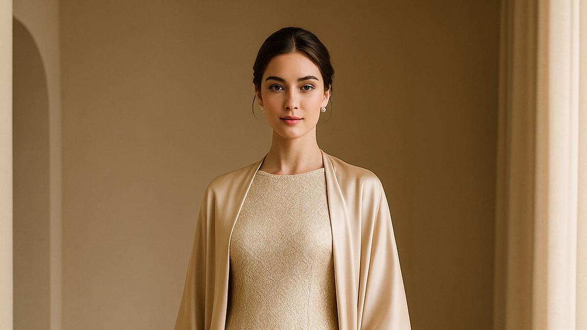 9 Model Long Dress Brokat Kombinasi Outer Satin Hits di 2025, Tampilkan Gaya Anggun dan Elegan