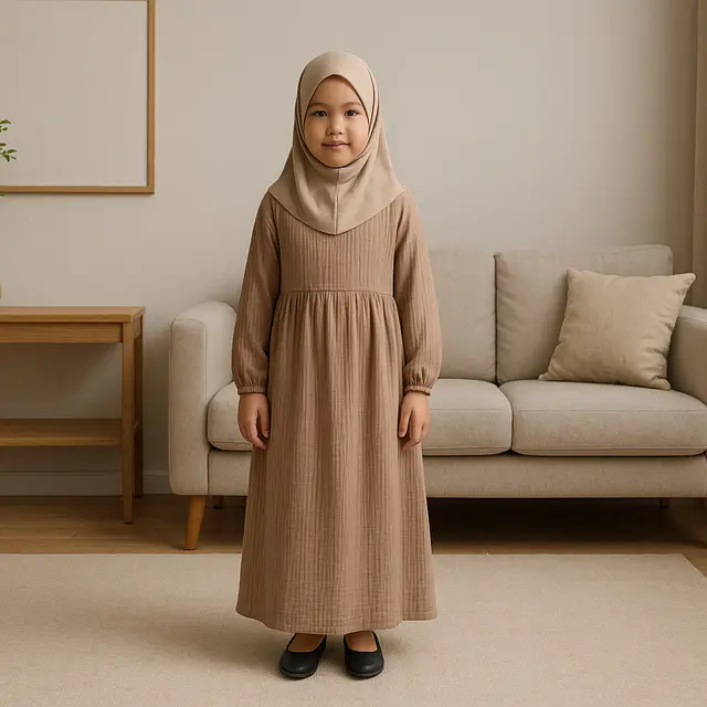 Model Baju Gamis Anak Perempuan Crinkle Airflow/via ChatGPT
