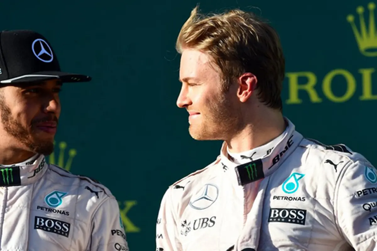 Nico Rosberg dan Lewis Hamilton 