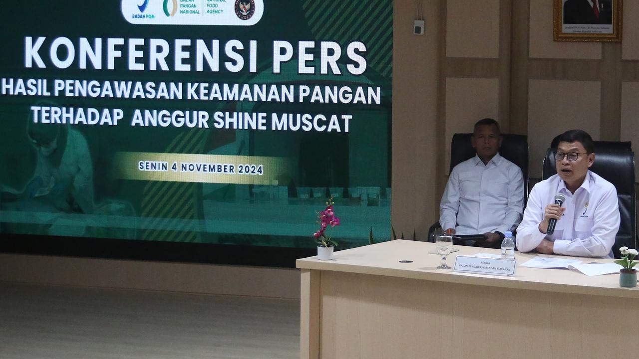 BPOM dan Bapanas konpres soal anggur shine muscat
