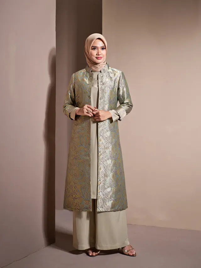 Baju Brokat Setelan Celana Panjang (Foto: AI)