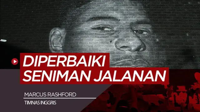 Berita video mural Marcus Rashford diperbaiki oleh seniman jalanan bernama Akse P19