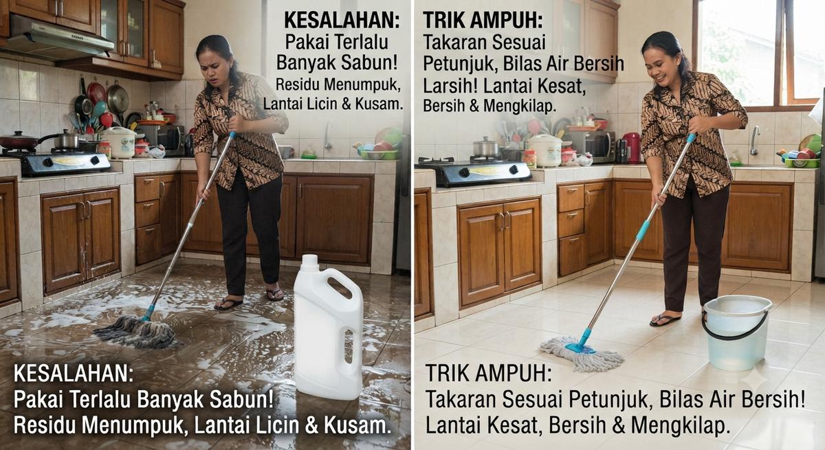 Memakai Terlalu Banyak Sabun Cuci