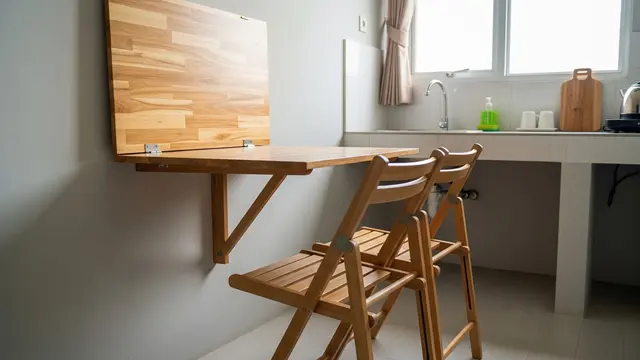 Meja Dapur Mini Lipat Tempel Dinding