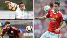 Berikut ini Matteo Darmian dan empat bek incaran Juventus yang dijadikan buruan untuk menggantikan posisi Dani Alves. (Kolase foto-foto dari EPA)