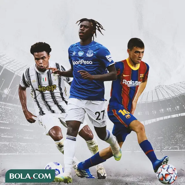 Ilustrasi - Moise Kean, Pedri, Weston McKennie