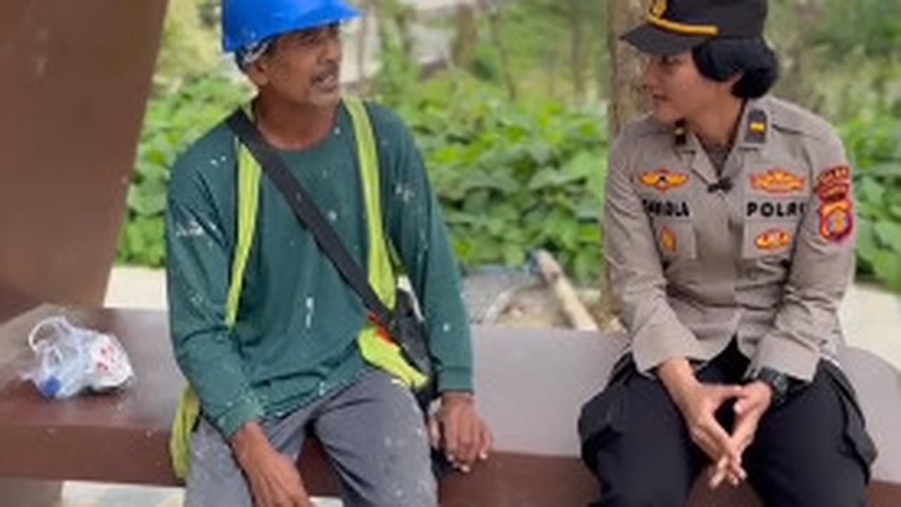 Ipda Fabiola Umaida Terharu dengar Suka Duka Kuli Bangunan di IKN 'Sehat Selalu Pak'