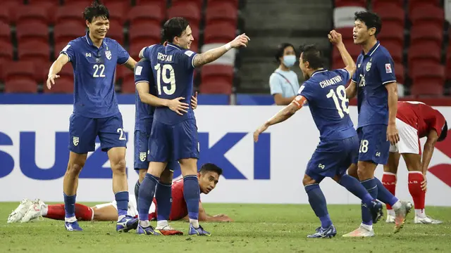 Foto: Kena Mental, Timnas Indonesia Langsung Tertekan dan Takluk 0-4 dari Thailand di Leg Pertama Final Piala AFF 2020