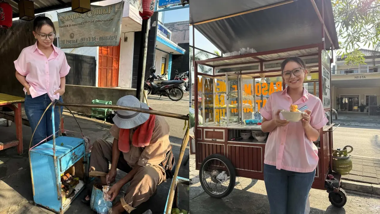 Gaya Rossa saat Jajan di Kaki Lima, Ajak Netizen Dukung UMKM Lokal