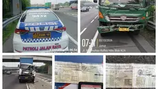 Kecelakaan di Tol Jagorawi, Dua Truk Tronton Tabrakan