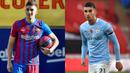 Ferran Torres resmi diperkenalkan sebagai penggawa baru Barcelona pada Senin (03/01/2022), usai merampungkan transfernya dari Manchester City. (AFP/Pau Barrena dan Rui Vierra)