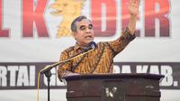 Sekretaris Jenderal Gerindra, Ahmad Muzani menghadiri konsolidasi dan apel kader Partai Gerindra Kabupaten Brebes, Jawa Tengah pada Sabtu (28/6/2025). (Foto: Istimewa).