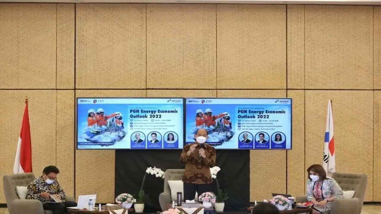 Komisaris Utama PT Perusahaan Gas Negara Tbk/PGN (PGAS) Arcandra Tahar saat acara PGN Energy Economic Outlook 2022, Rabu (12/1/2022).