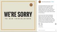 Pernyataan toko kue Chocolicious yang tak ingin membuat kue dengan ucapan Selamat Hari Natal. (Foto: Facebook)