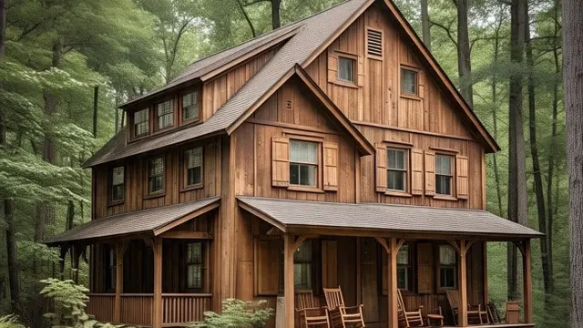 rumah kayu 3 tingkat (credit: meta ai)