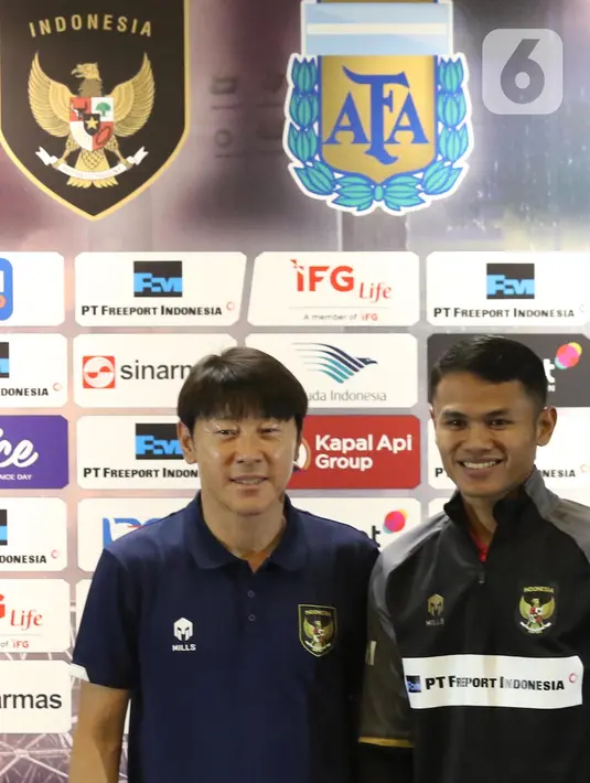 Shin Tae-yong tegaskan Timnas Indonesia bakal tampil habis-habisan saat hadapi Argentina di FIFA Matchday Juni 2023. (Liputan6.com/Helmi Fithriansyah)