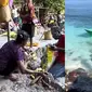 Pasar Lola di Alor NTT sebagian masih menerapkan sistem barter untuk jual beli. (Dok: TikTok @campervangirl01)