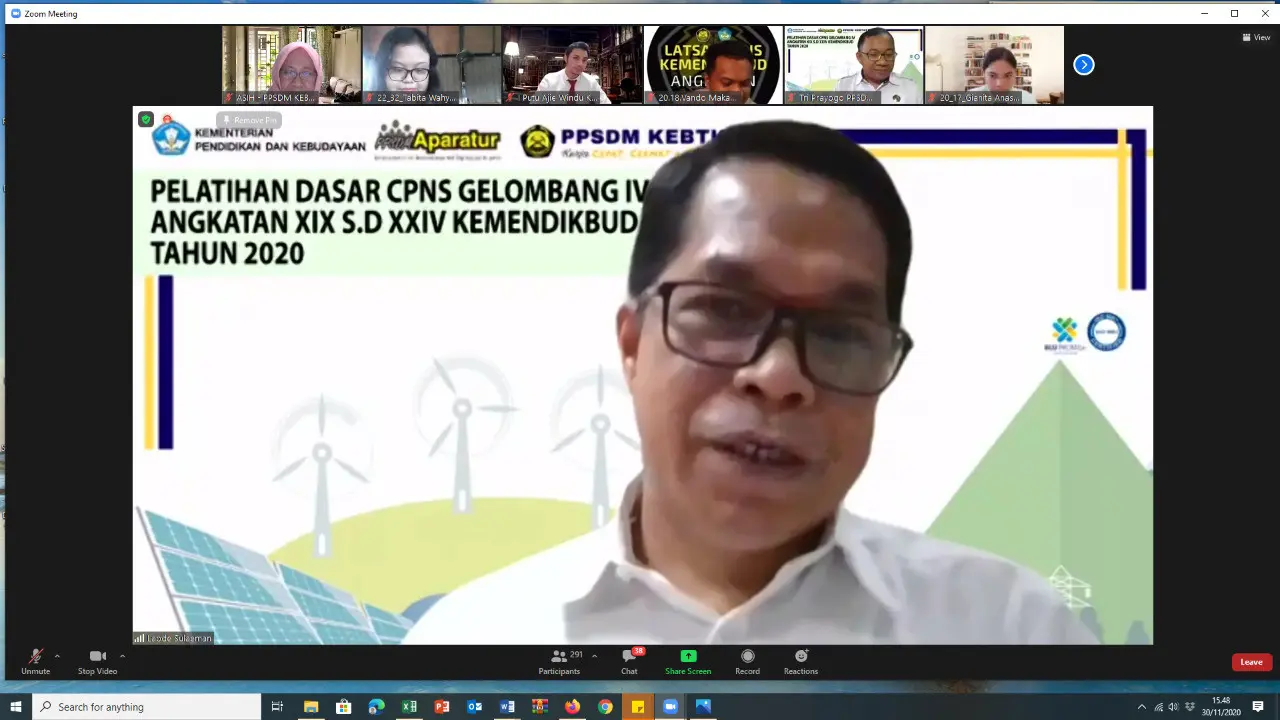 Pesan Penting Kepala PPSDM KEBTKE untuk Peserta Latsar CPNS Kemendikbud