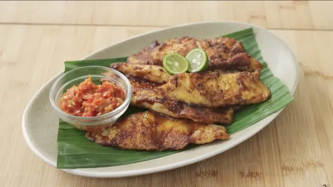 Ilustrasi ikan bakar