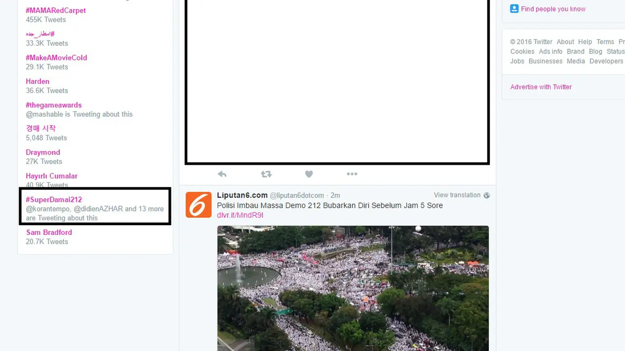 Aksi damai 2 Desember