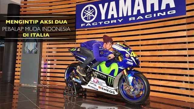 Galang Hendra dan Imanuel Pratna berkesempatan mengunjungi Yamaha Factory Racing di Italia. Video diunduh dari Instagram Yamaha Indonesia