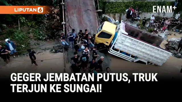 Jembatan Ambrol di Banjarnegara, Truk Bermuatan Pasir Terjun ke Sungai