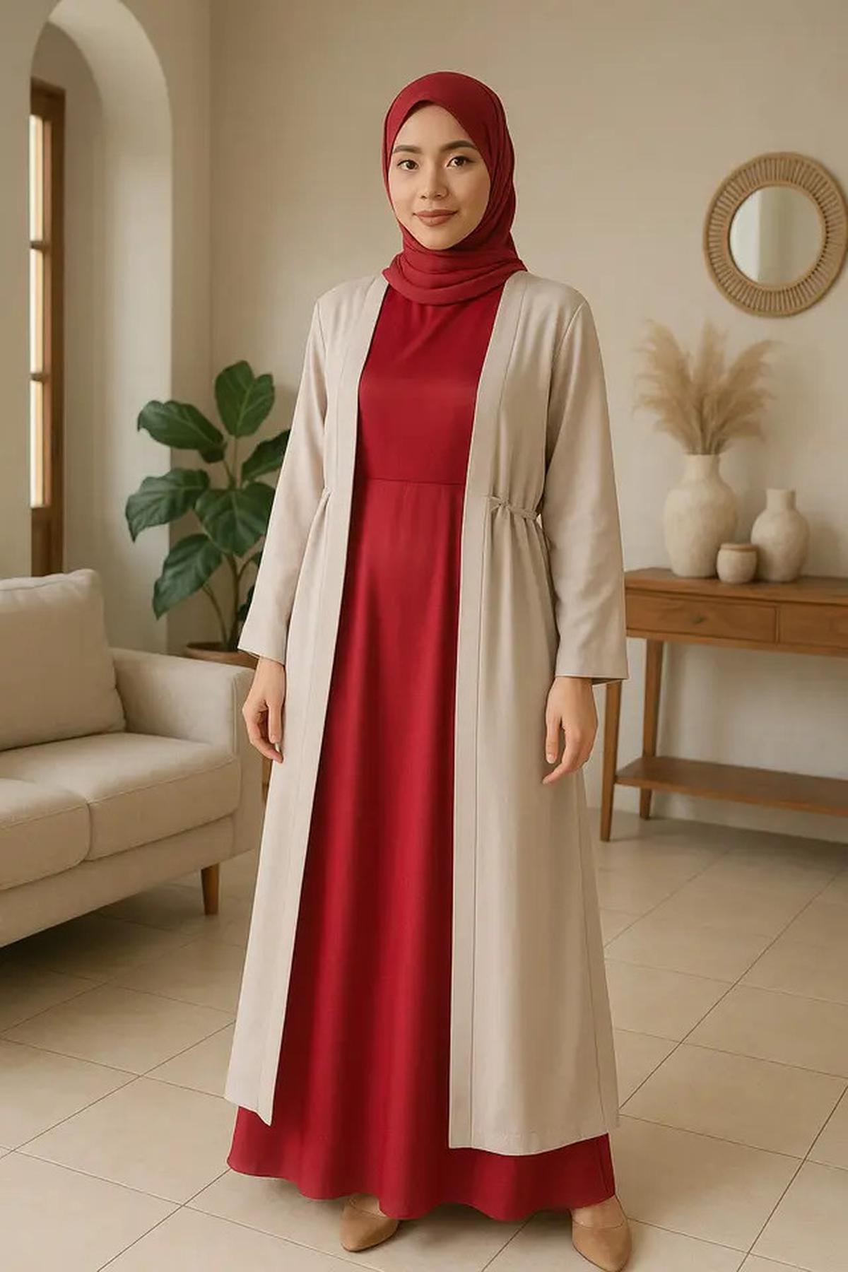 Masih Bingung Pilih Gamis atau Dress Brokat? Kombinasi Outer Bisa Jadi Jalan Tengahnya