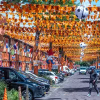 Foto: Jalanan di Den Haag Berubah Jadi Lautan Oranye Jelang Piala Dunia 2026