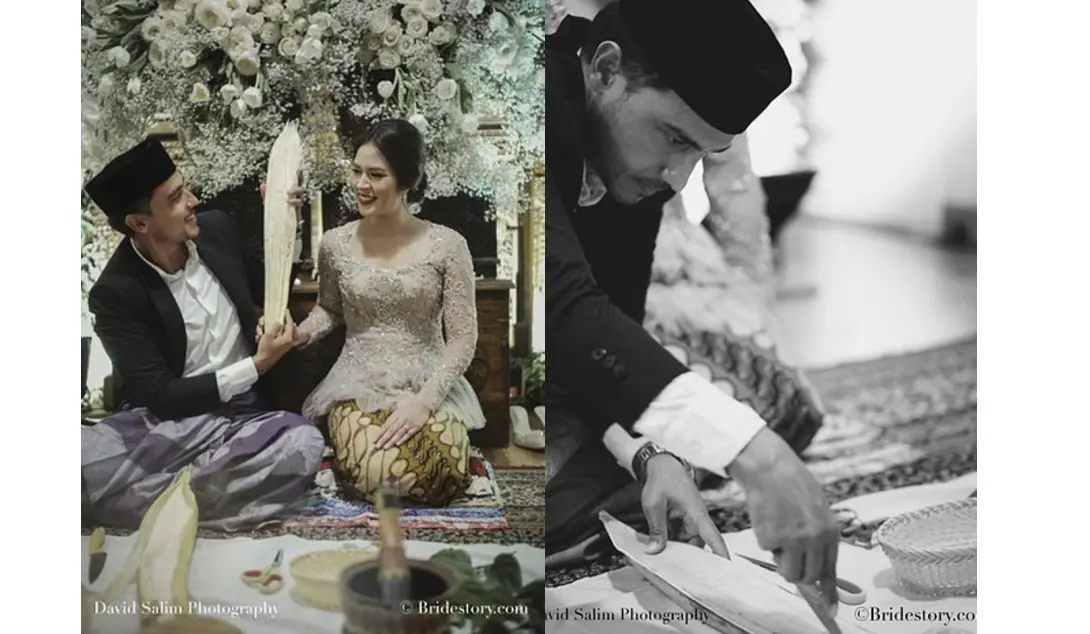 Raisa dan Hamish Daud jalani prosesi adat sunda sebelum menikah [foto: instagram/bridestory]