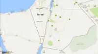 Bagian negara Palestina yang tak ada di Google Maps (sumber: googlemaps.com)