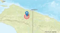 Gempa Magnitudo 5,7 mengguncang wilayah tenggara Kabupaten Jayapura, Jumat (21/6/2024), pukul 07.11.19 WIB. (Liputan6.com/ Dok BMKG)re