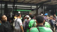 Sebanyak 20 driver diterima manajemen PT Gojek Indonesia. (Liputan6.com/Richo Pramono)