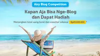 Ikutan Airy Blog Competition 2018! Cukup dengan mengikuti kompetisi ini, kamu bisa langsung dapat diskon potongan harga menginap di Airy senilai Rp 100.000,-.